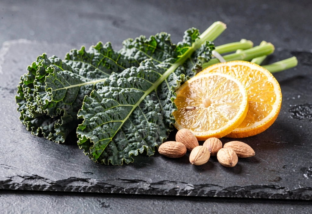 Frische Zutaten auf Schiefer